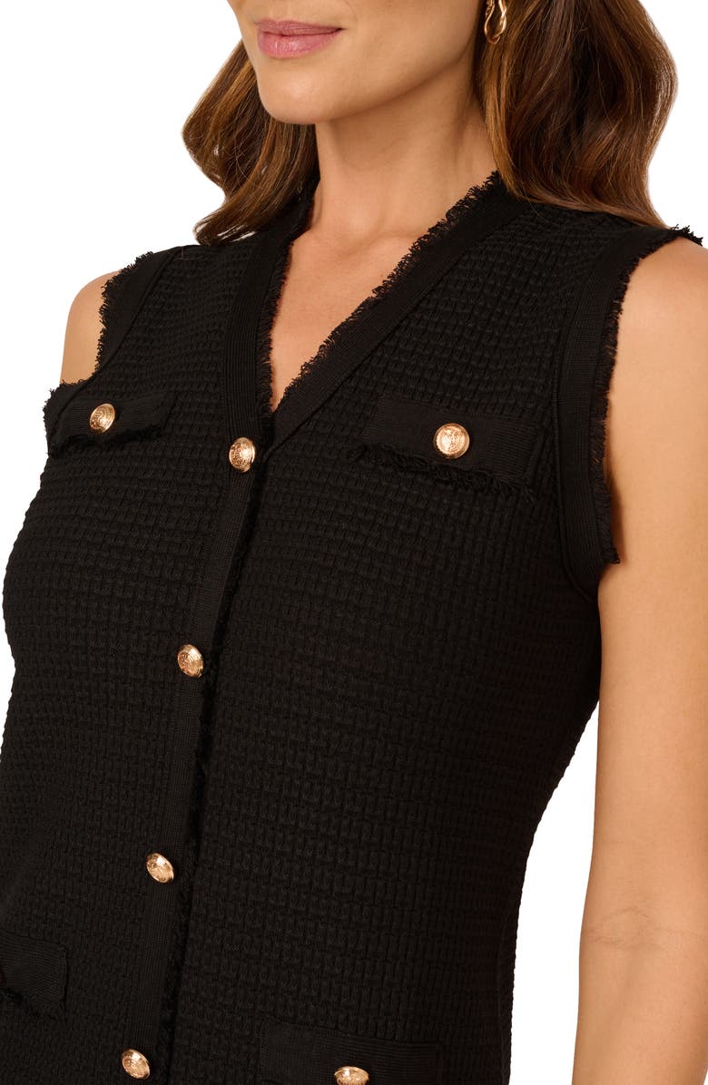 Adrianna Papell Sleeveless Waffle Knit Sweater Dress, Alternate, color,