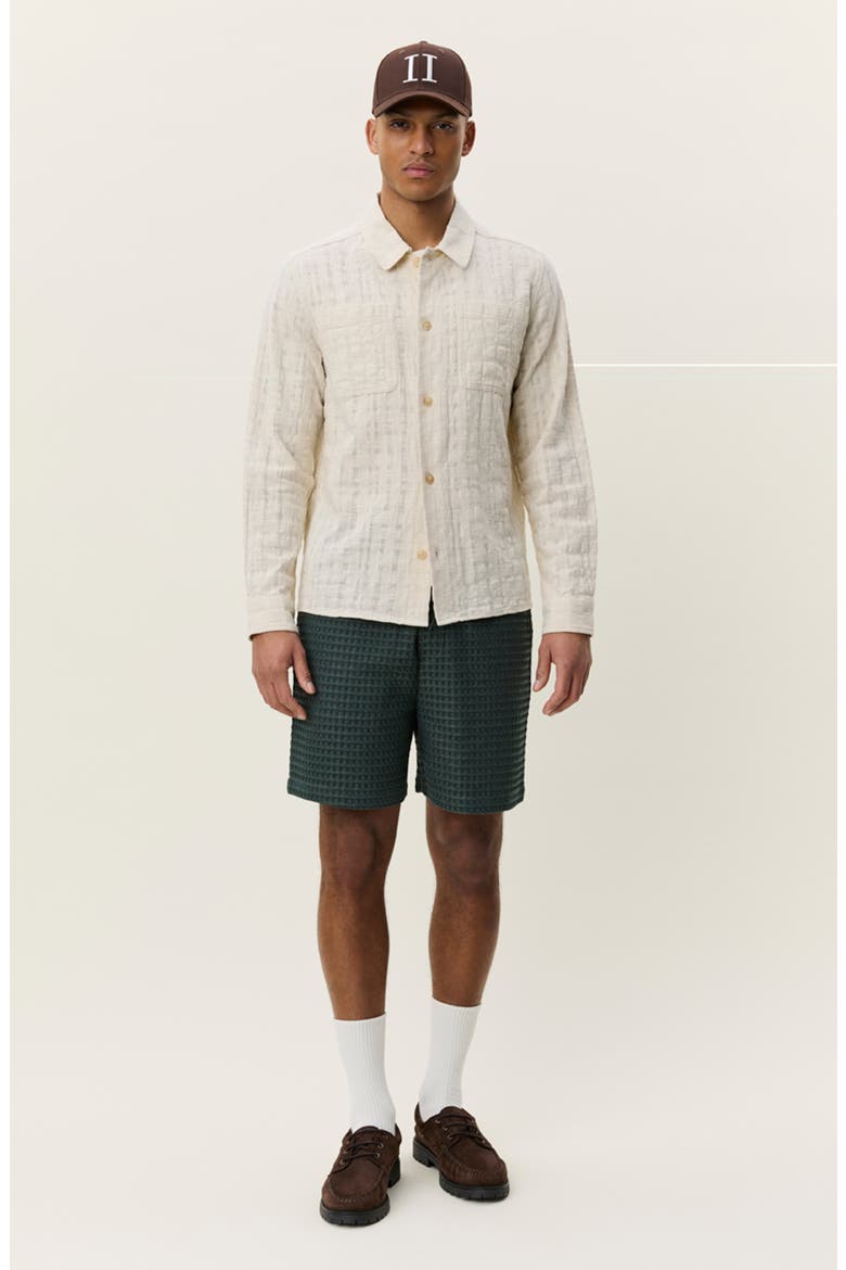 Texture Slub Cotton Overshirt, Alternate, color, IVORY