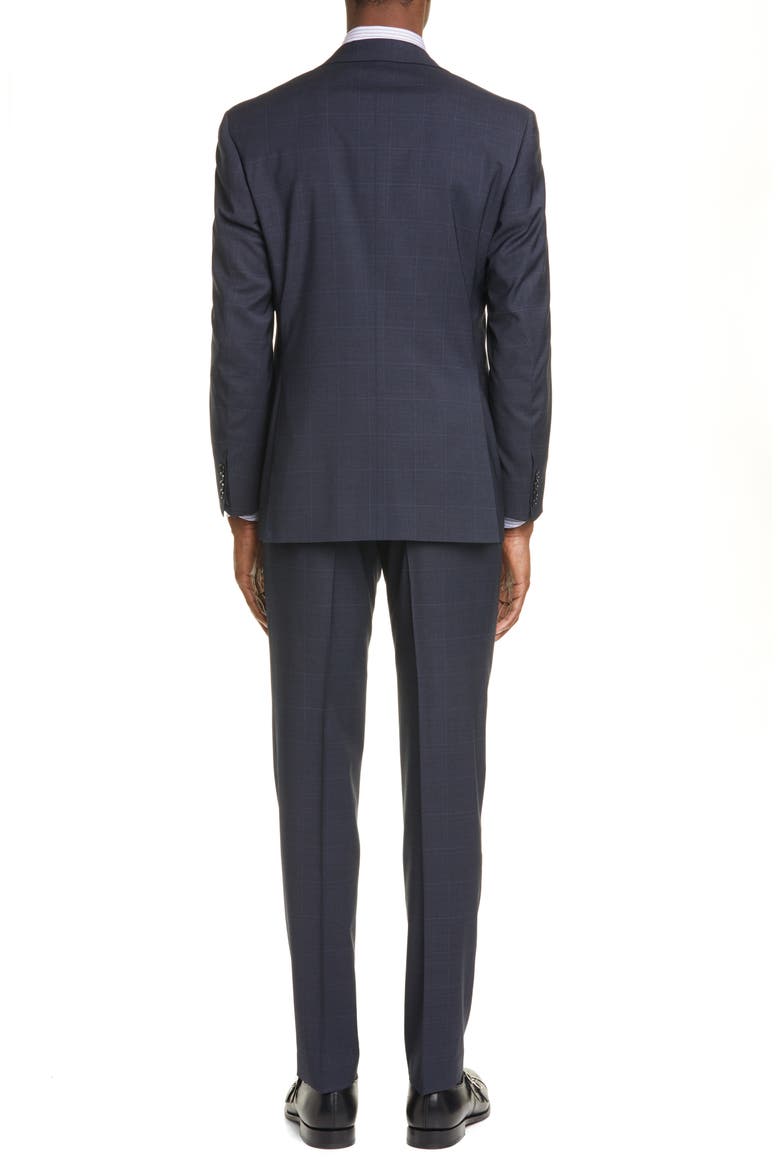Siena Soft Classic Fit Windowpane Stretch Wool Suit, Alternate, color, CHARCOAL