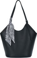Antik Kraft Faux Leather Tote with Scarf