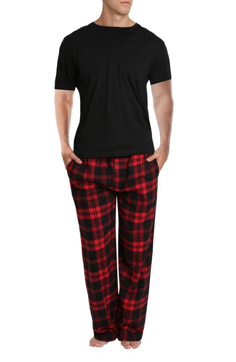 Short Sleeve Flannel Pajamas