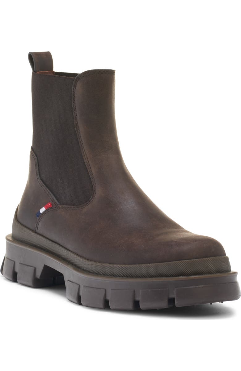 Moncler Hevea Lug Sole Chelsea Boot, Main, color, Coffee Bean