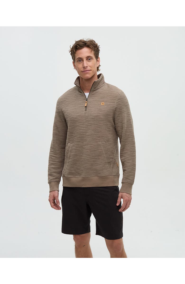 tentree Powell 1/4 Zip, Main, color, Clay Flash Stripe