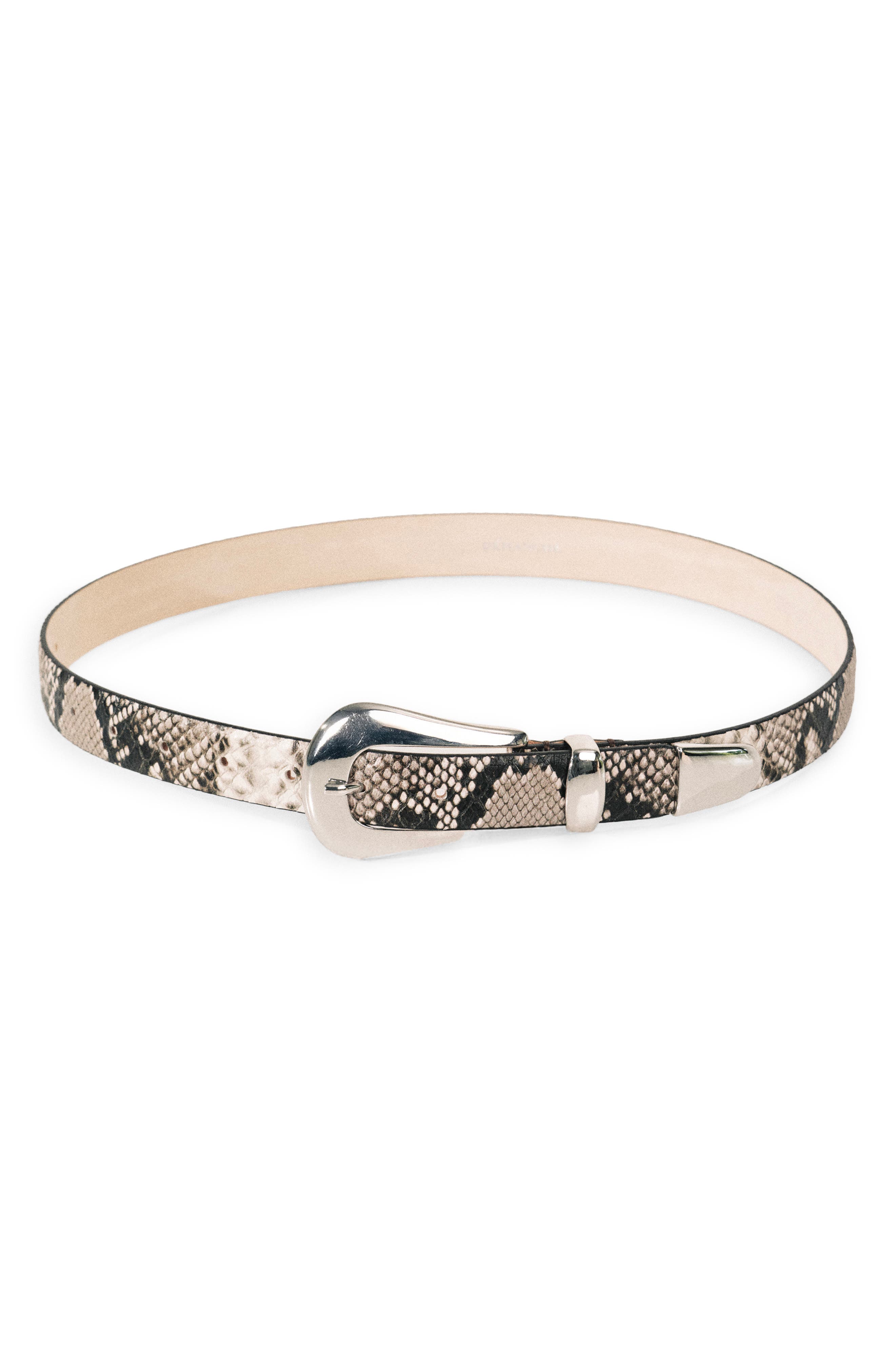 selected IVORYBROWN SNAKESKIN/SILVER
