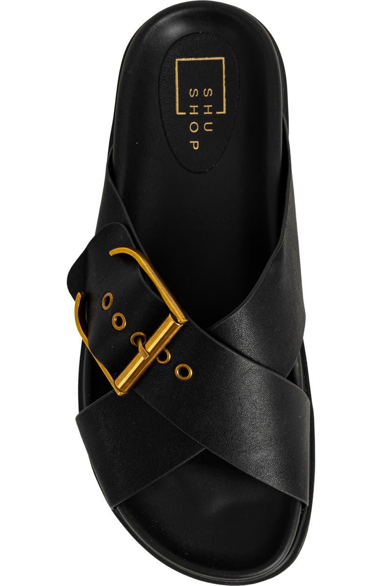 SHUSHOP Barb Slide Sandal, Alternate, color, Black