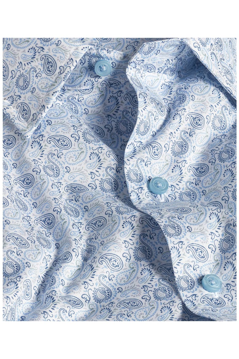 Paisley Print Sport Shirt, Alternate, color, WHITE/ SKY