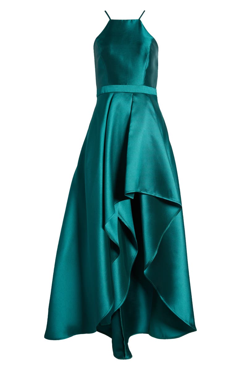 Lulus Broadway Show Satin High-Low Gown, Alternate, color,