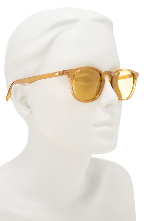 Le Specs Club Royale 48mm Round Sunglasses In Yellow