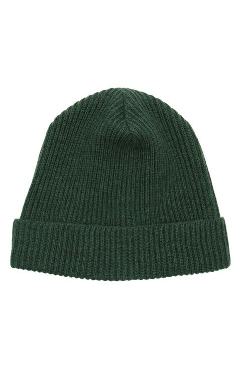 Merino Wool Rib Cuff Beanie
