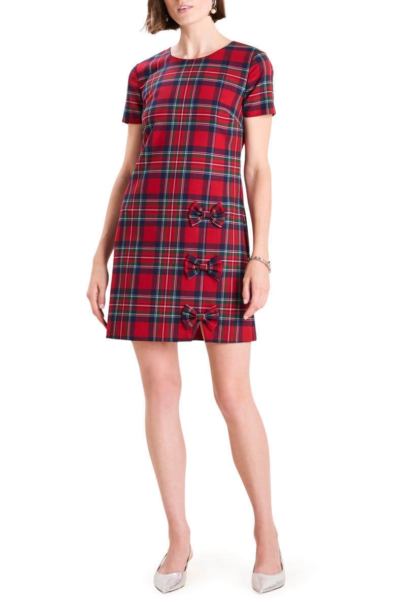 vineyard vines Bow Wool Blend Minidress, Main, color, 