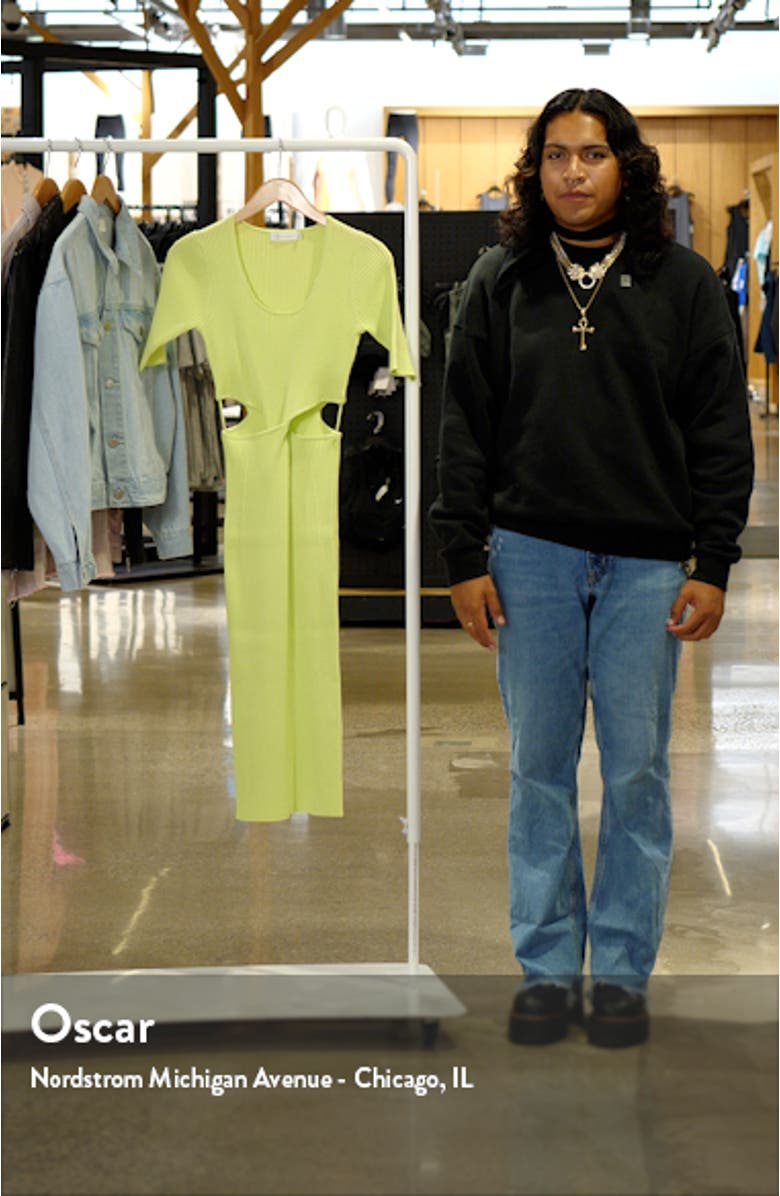 Collette Matte Compact Rib Body-Con Sweater Dress, sales video thumbnail