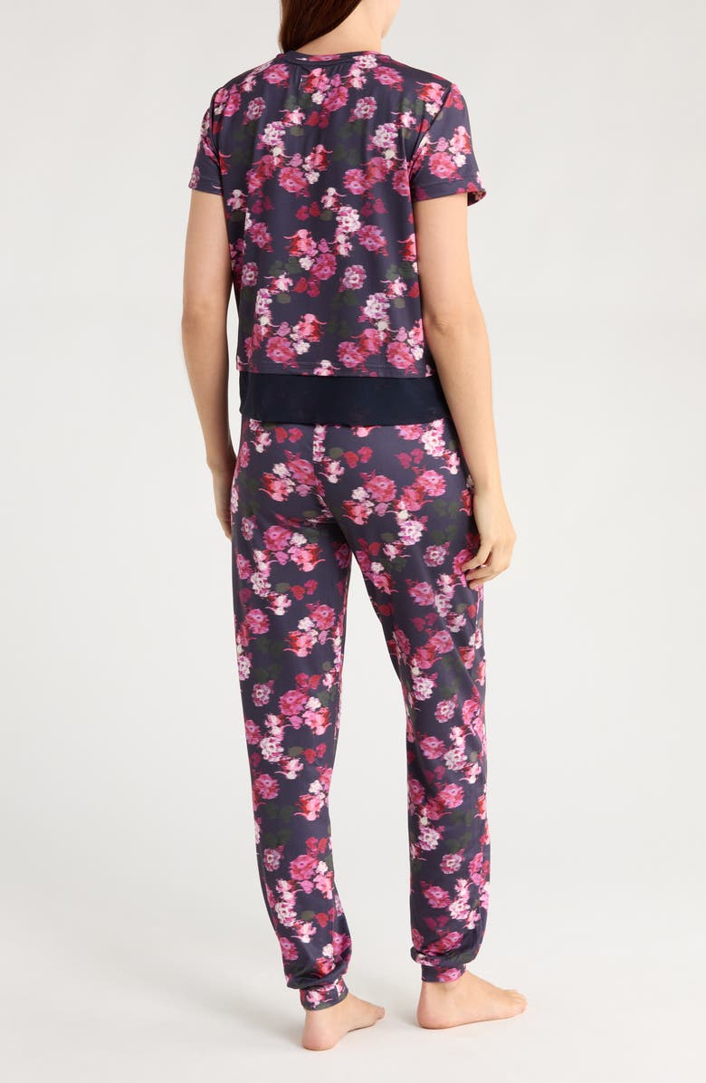 Ted Baker T-Shirt & Joggers Pajamas, Alternate, color, Peony Glitched