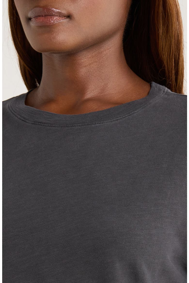 Oversize Cotton Slub T-Shirt, Alternate, color, BLACK