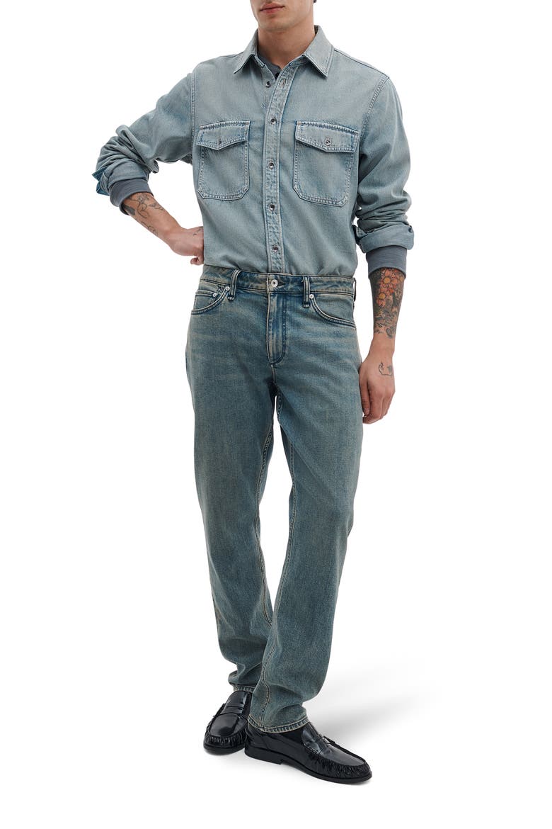 Infuse Denim Button-Up Shirt, Alternate, color, SALTAIRE