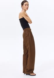 H&M Tapered Linen-blend Trousers