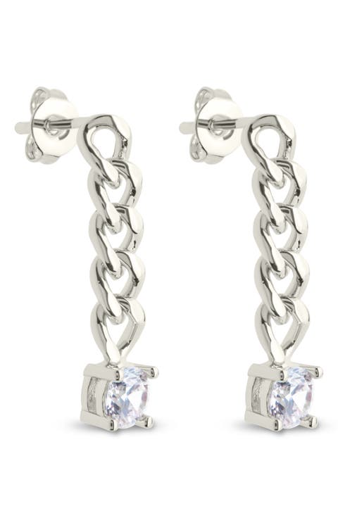Phoebe Cubic Zirconia Chain Link Drop Earrings