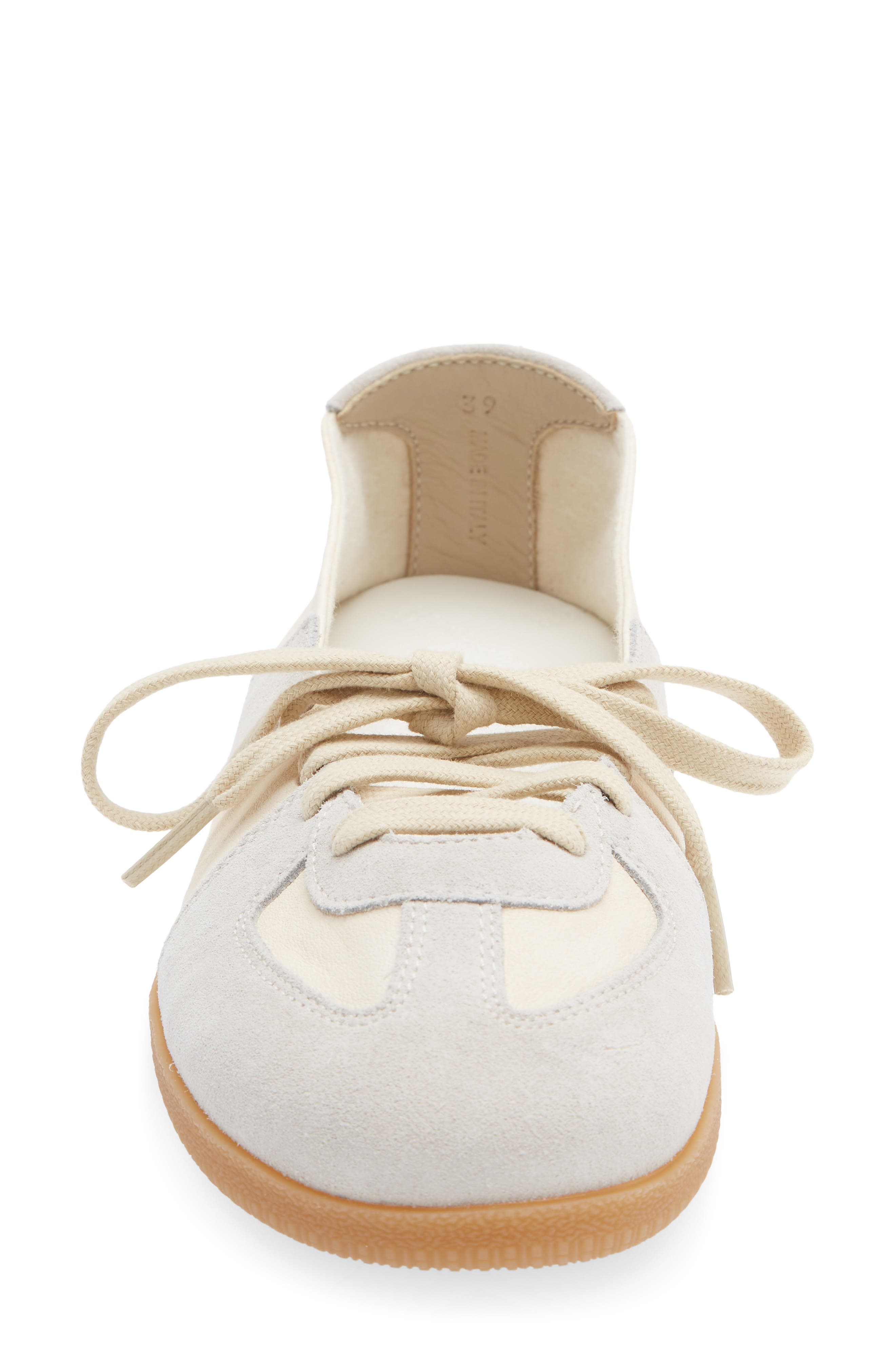 Replica Laced Ballet Flat, Alternate, color, IVORY