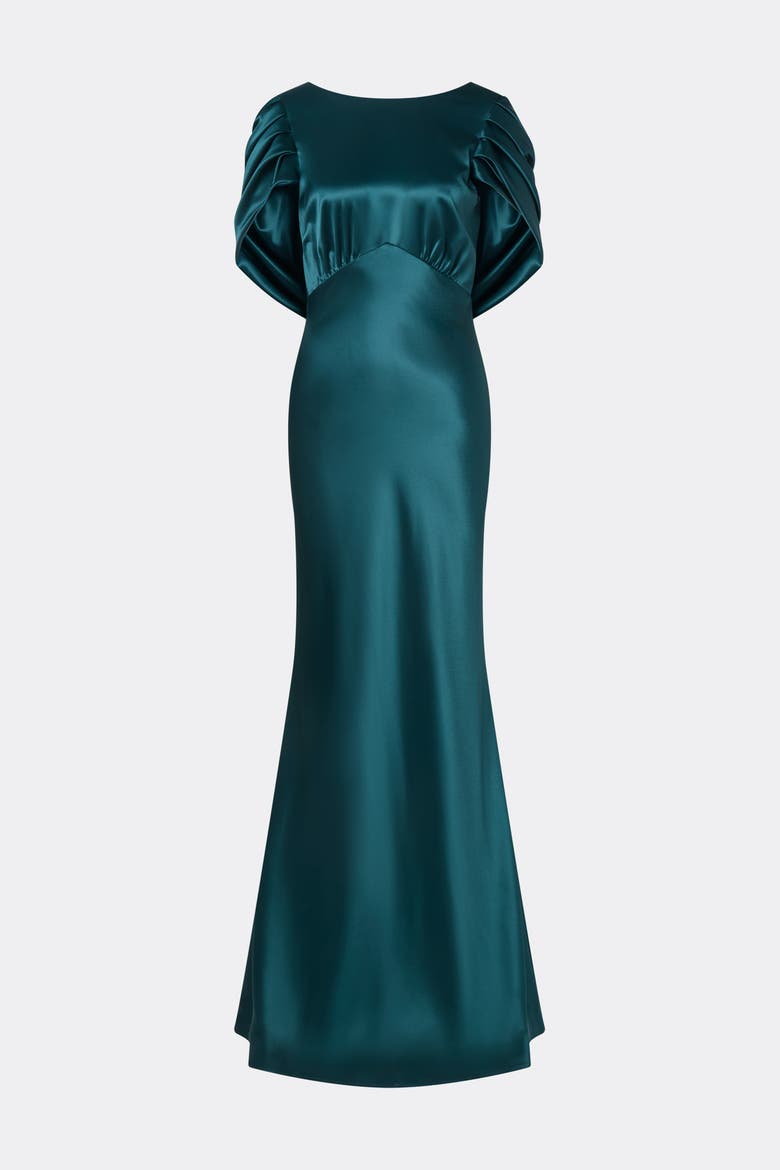 Louise Draped Back Maxi Dress, Alternate, color, Teal