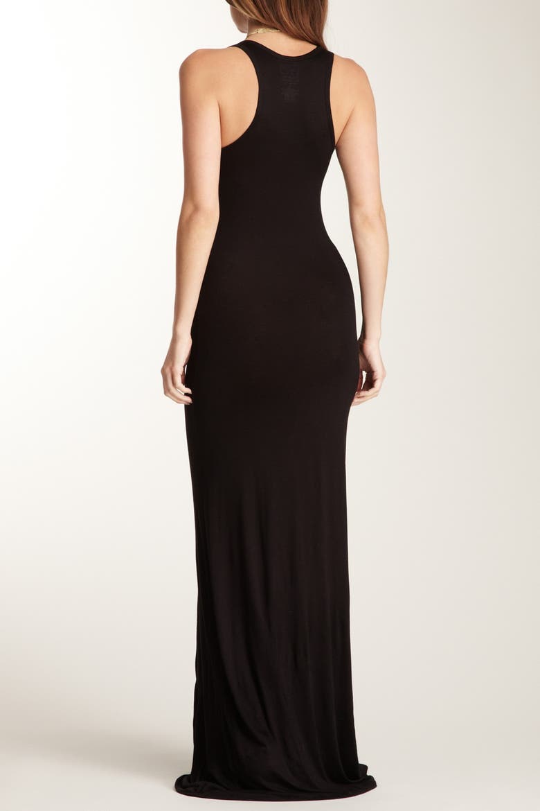 Racerback Maxi Dress, Alternate, color, BLACK