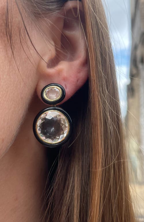 Goshwara Melange Drop Earrings In Black