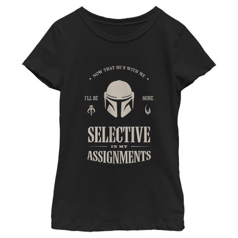 Girl's Star Wars The Mandalorian and Grogu Selective In My Assignments  Graphic T-Shirt