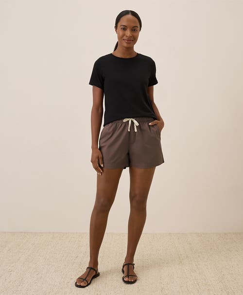 Pact Organic Cotton Luxe Stretch Jersey Slim Tee In Black