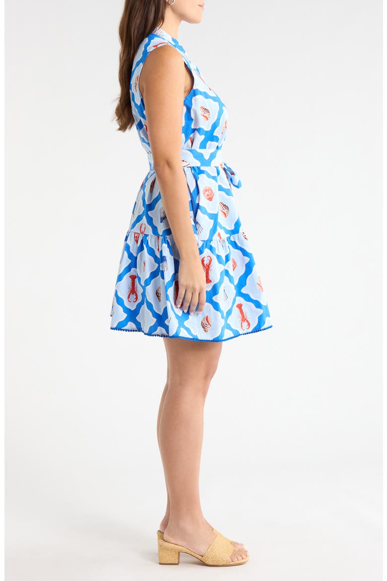 Lobster Bay Sleeveless Minidress, Alternate, color, WHTE BLUE-MULTI