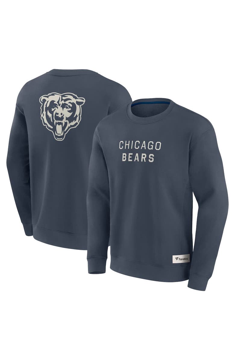 FANATICS Men's Fanatics Navy Chicago Bears Elements Future Ground Lettering Pullover Sweatshirt, Main, color, 