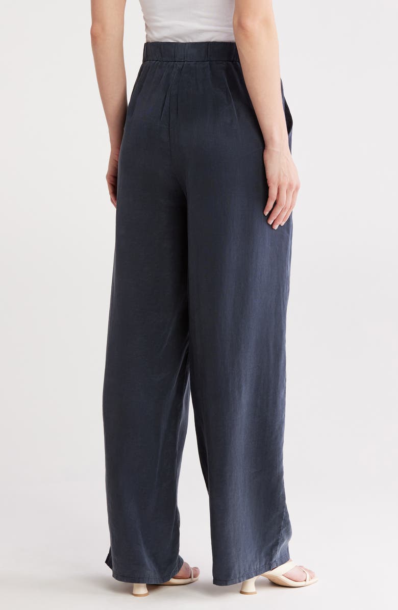 Eileen Fisher Pleated Wide Leg Pants, Alternate, color, Ocean