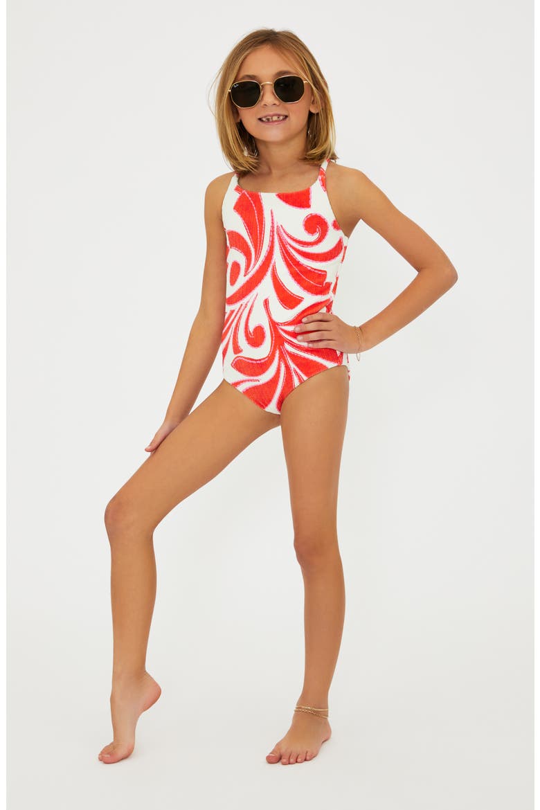 Kids' Julia One-Piece Swimsuit, Alternate, color, SUNSHINE DUNES