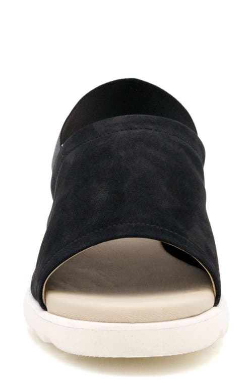 Amalfi By Rangoni Bahamas Slingback Sandal In Black Long Beach Black Elastic