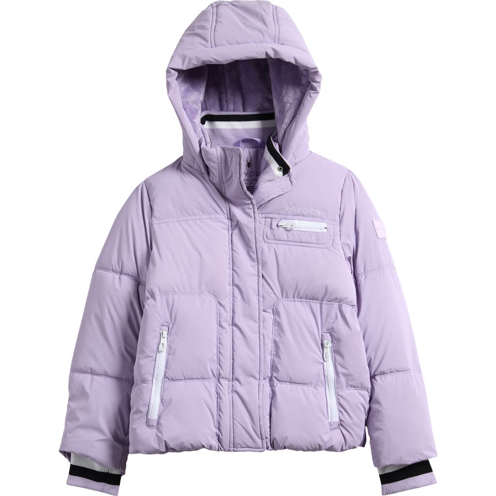 Spyder Kids' Hooded Puffer Jacket In Purple