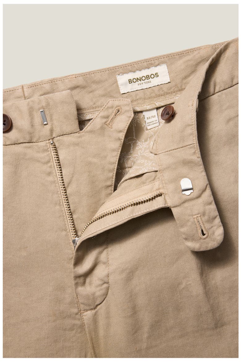 Coastal Linen Blend Pants, Alternate, color, KHAKI