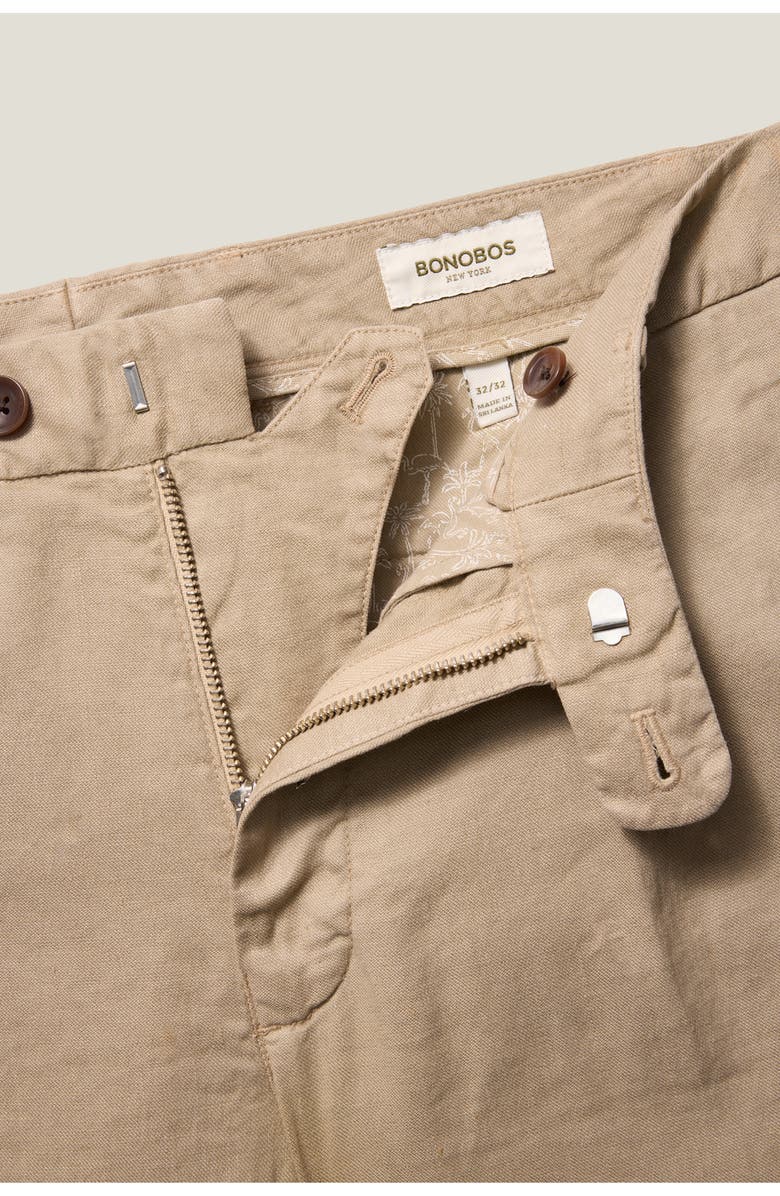 Bonobos Coastal Linen Blend Pants, Alternate, color, Khaki