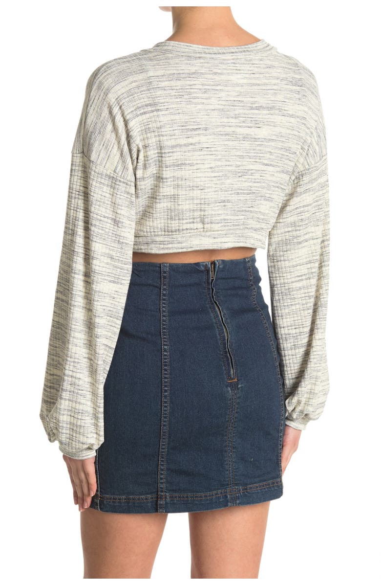 Know One Cares Cropped One Button Space Dyes Cardigan, Alternate, color,