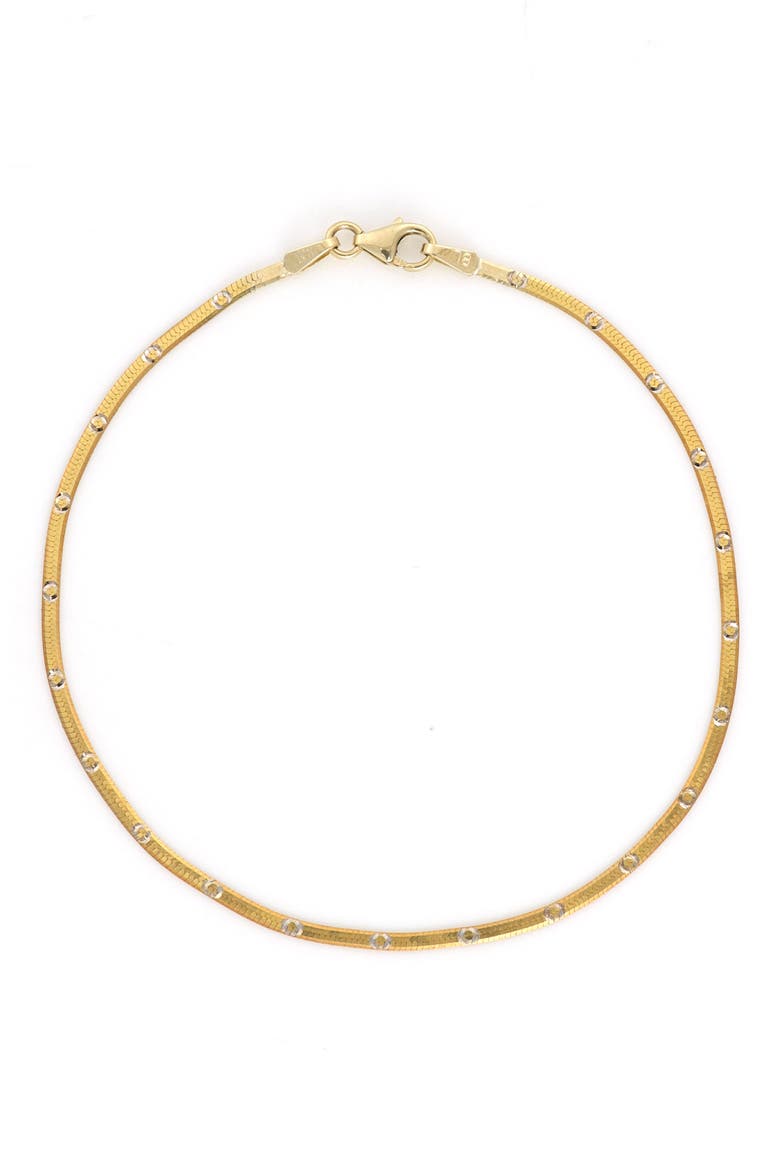 14K Gold Snake Chain Bracelet (Nordstrom Exclusive), Main, color, 14K WHITE YELLOW GOLD