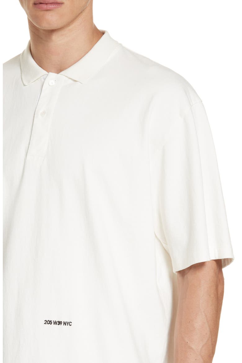 Oversize Polo, Alternate, color, WHITE