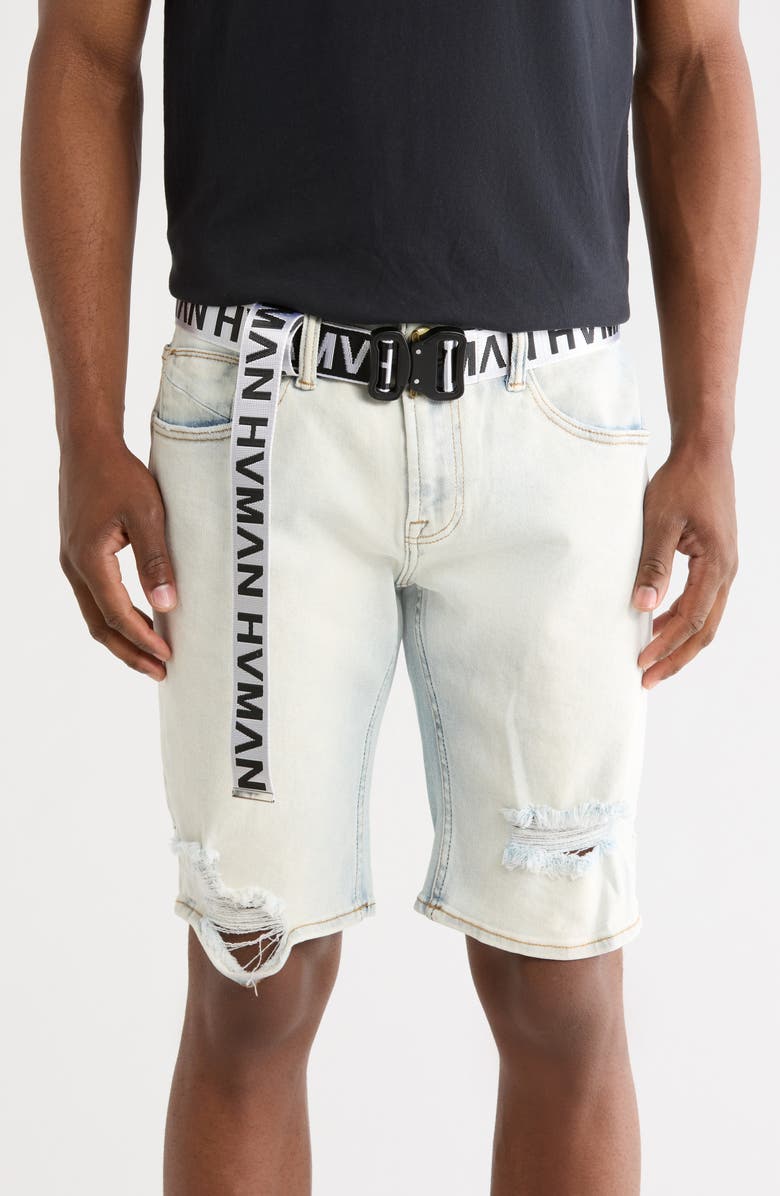 HVMAN Mero Slim Stretch Shorts, Main, color, Zephyr