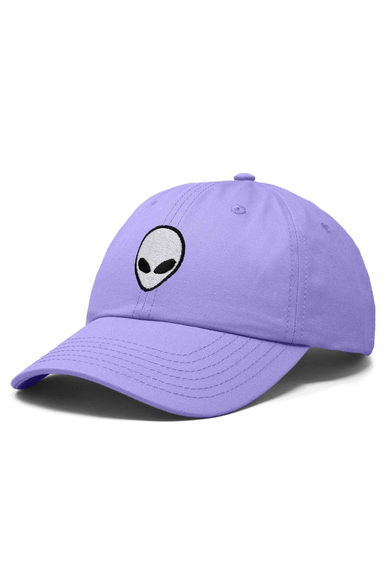 Alien Embroidered Classic Dad Cap, Alternate, color, Lavender