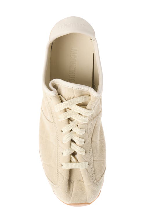 Jacquemus Suede Tennis Sneaker In Neutral