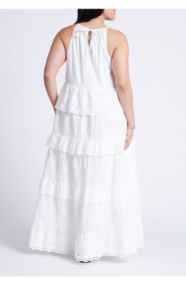 ELOQUII Lace Detail Aline Dress, Alternate, color, 