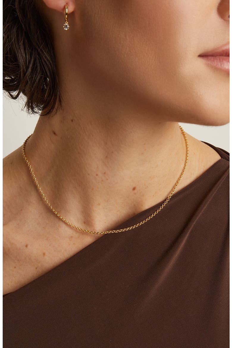 Rolo Chain Necklace, Alternate, color, Yellow Gold Vermeil