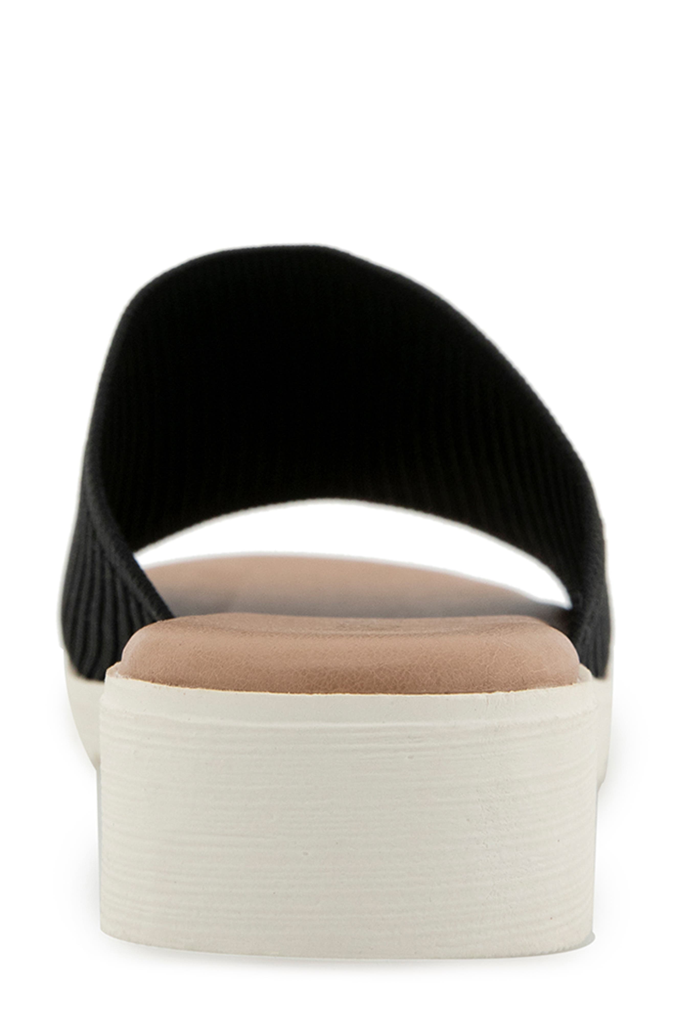 Kensie Ellie Wedge Slide Sandal, Alternate, color, Black