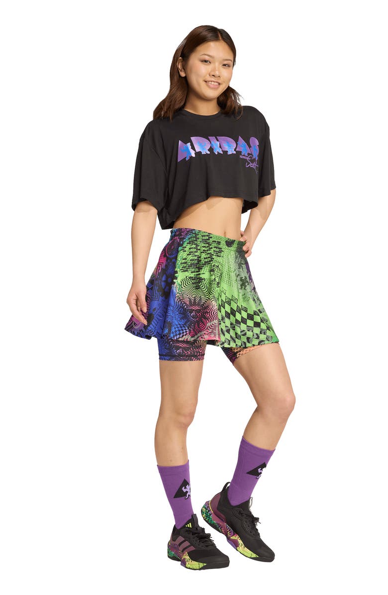 adidas x Jeremy Scott Print Skirt, Alternate, color, Bright Yellow