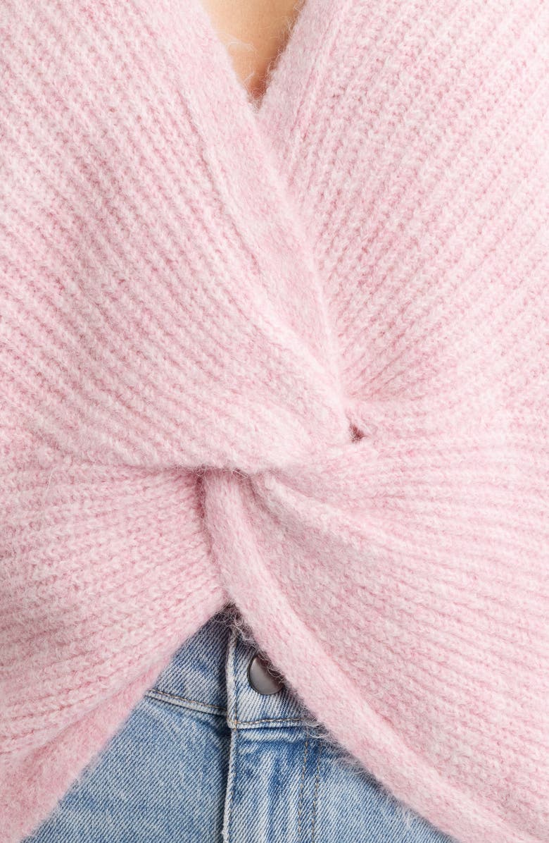 Hatley Crove Twist Front Raglan Sleeve Sweater, Alternate, color, Lilac Chiffon