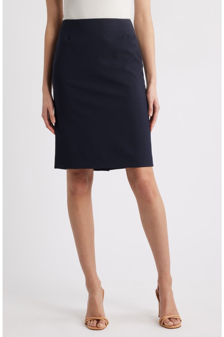 Vileah Wool Pencil Skirt, Main, color, BLACK