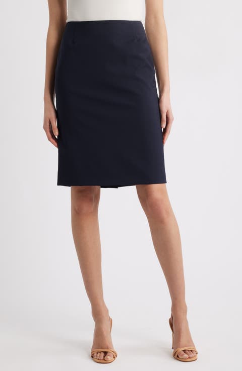 Vileah Wool Pencil Skirt (Petite)