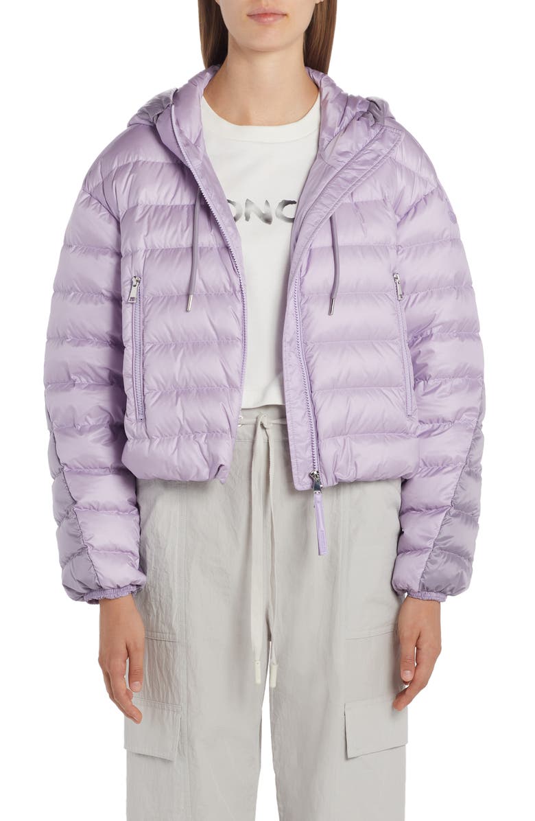 Moncler Sylans Colorblock Hooded Down Jacket, Main, color, 