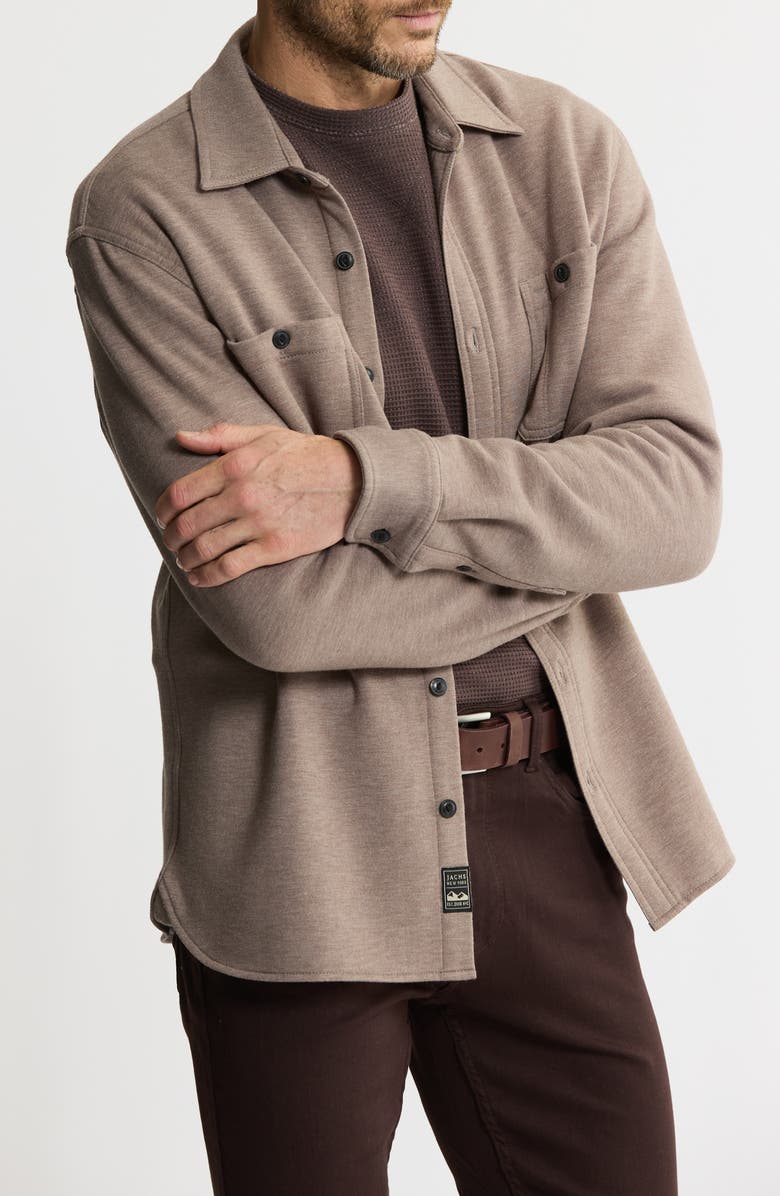 JACHS Knit Shirt Jacket, Main, color, Oatmeal