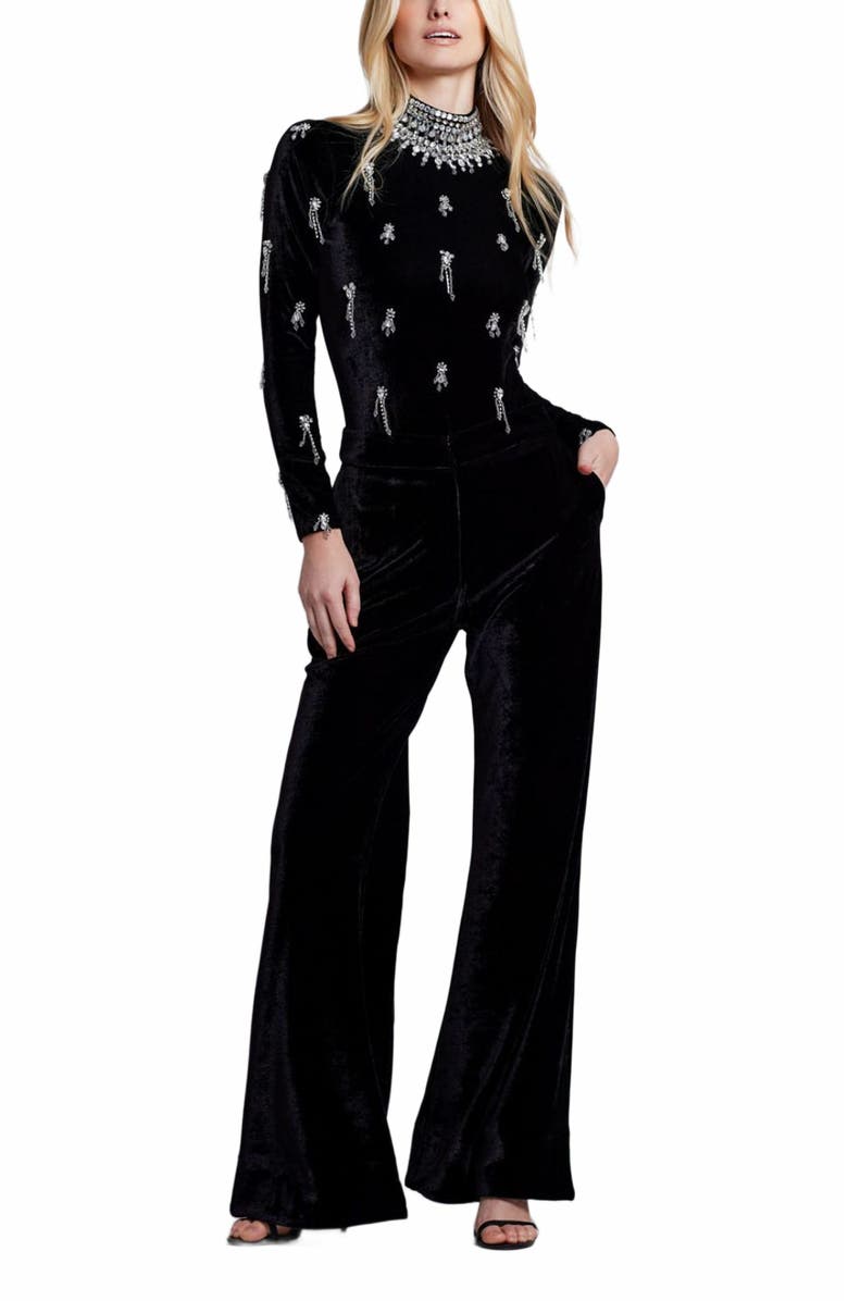 PatBO Velvet Wide Leg Pant, Main, color, 